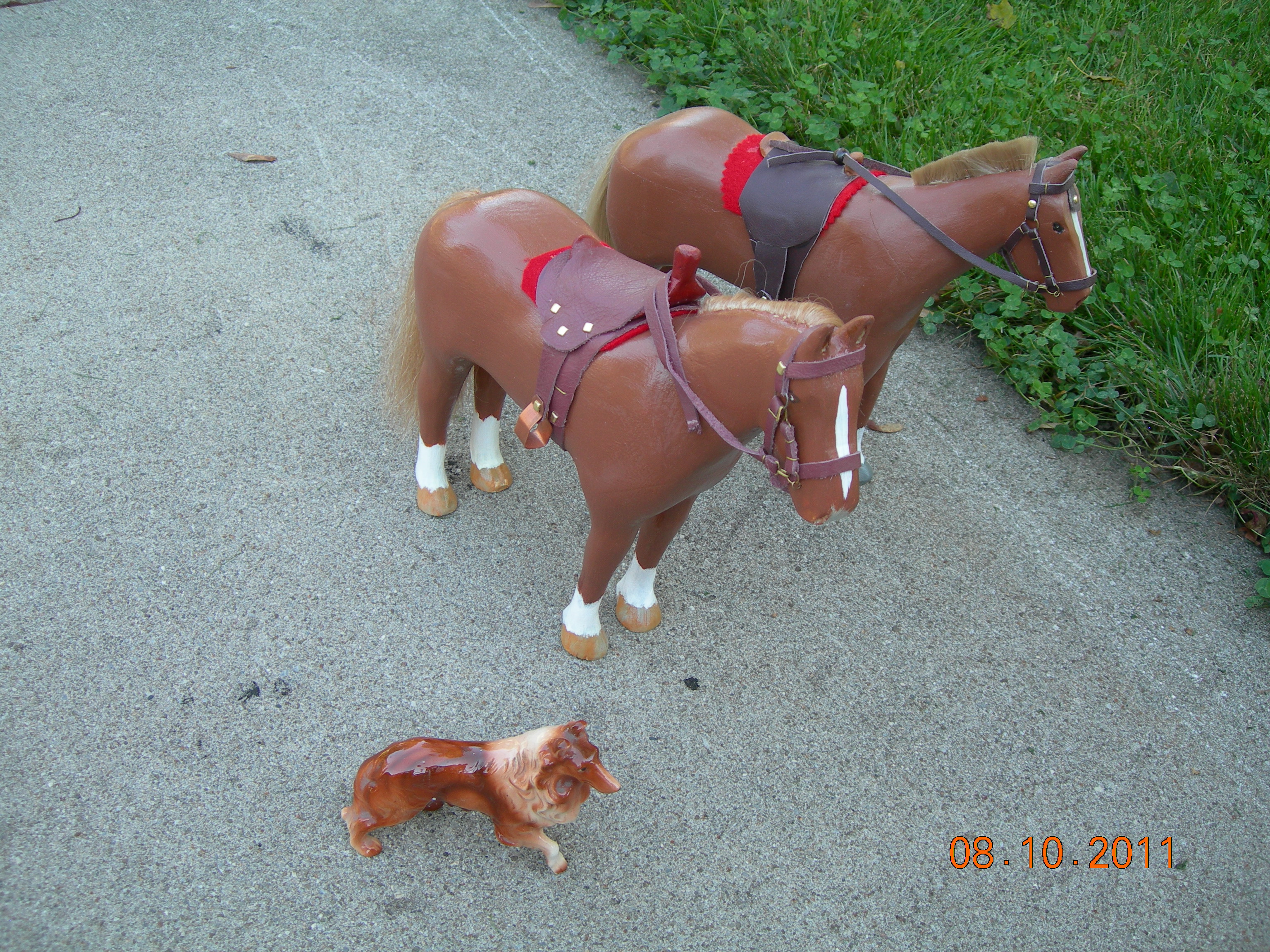 Horse carvings