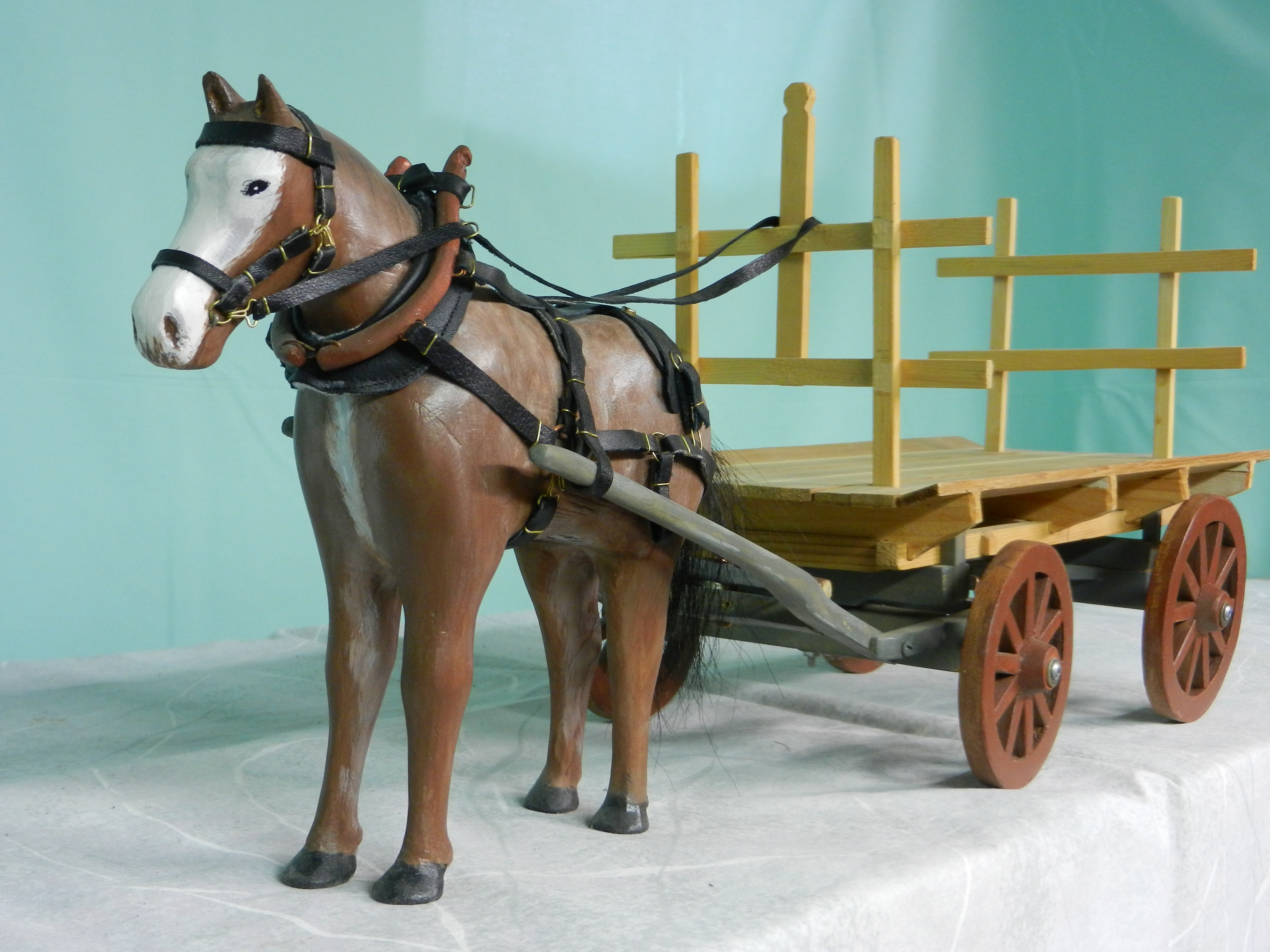 Horse & hay wagon