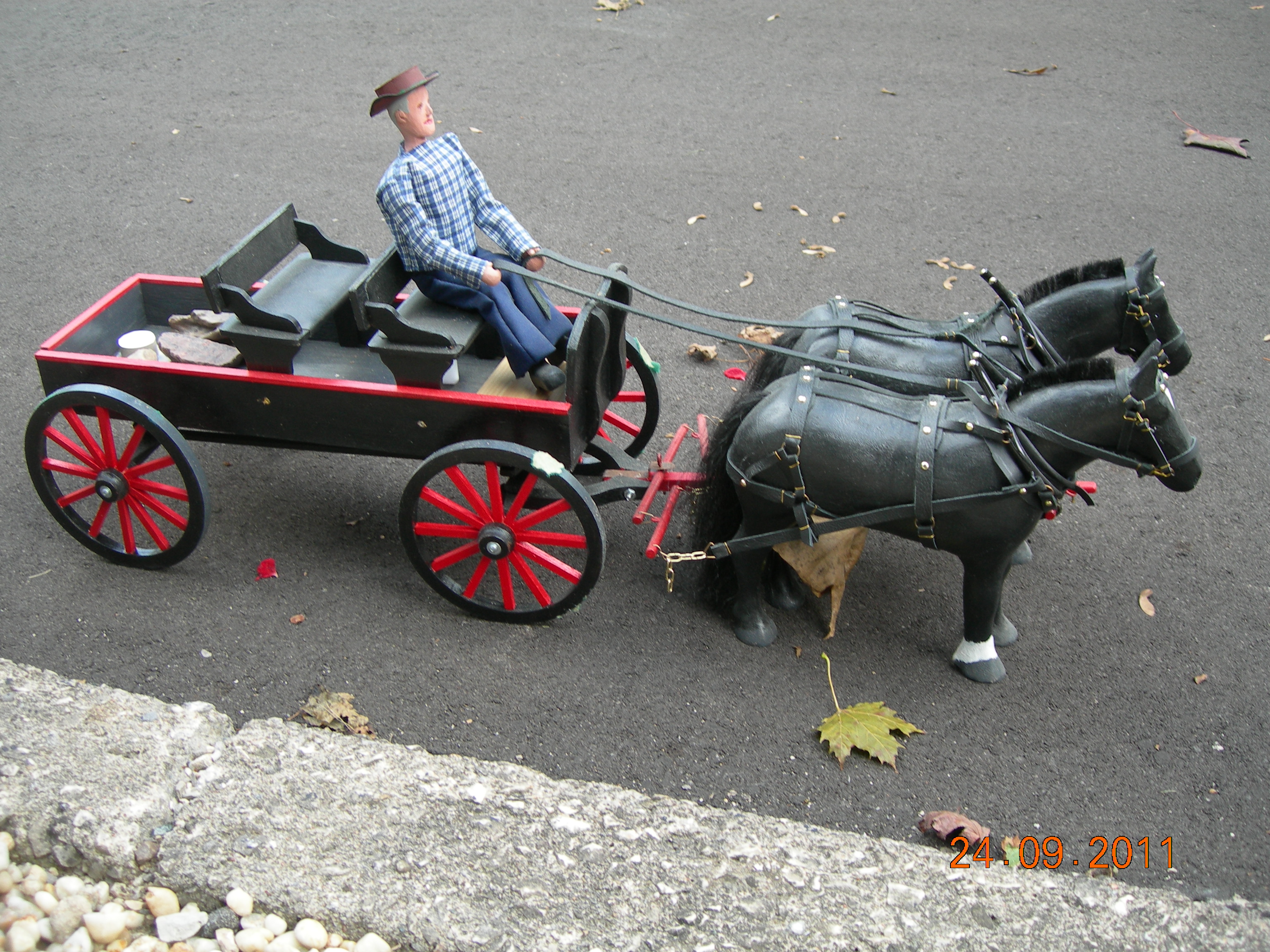 Horse carvings