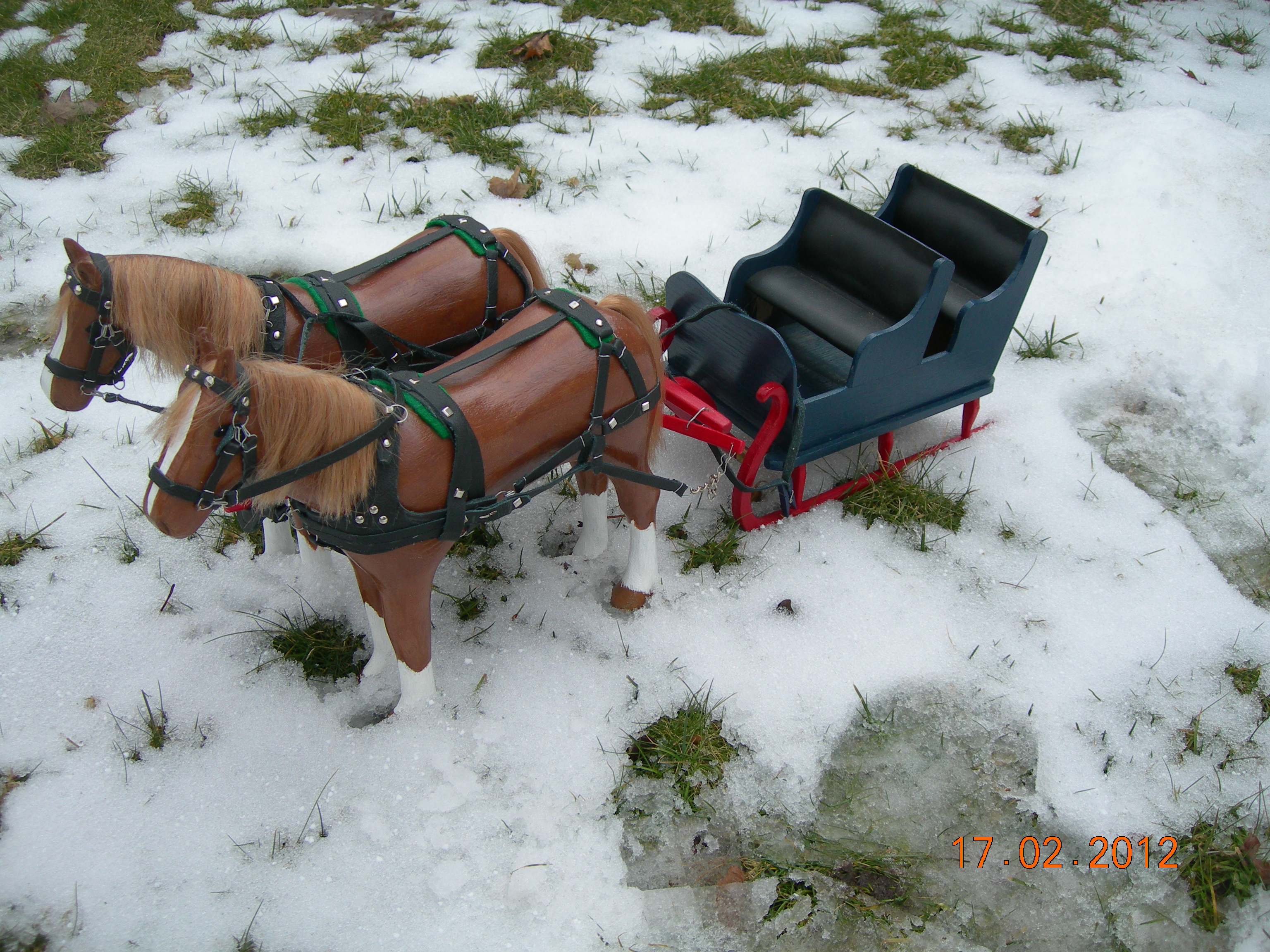 Horse carvings